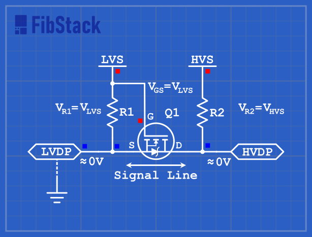 Signal Line pulled down by the Low Voltage Data Pin