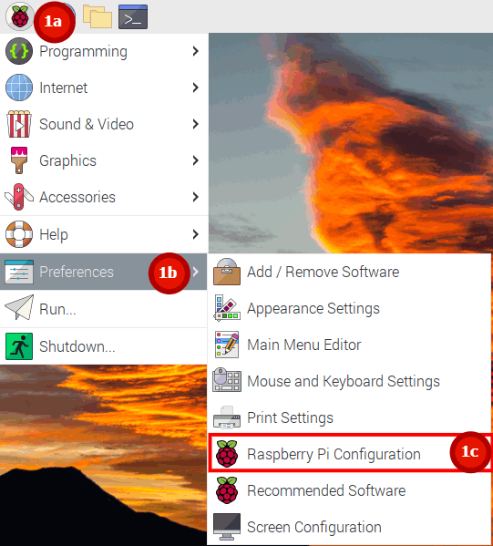 Applications menu